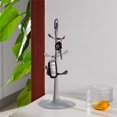 thumbnail image 4 of 2-Pack Mug Holders,Coffee Tea Cup Plastic Organizer Hanger Holder with 6 Hooks,Suitable for Kitchen,Dining Table,Coffee Shop Countertop Mugs Storage Rack,No Installation Required (White+Grey), 4 of 7