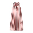 thumbnail image 5 of zbxnLI Striped Maxi Dress for Women Ruffle V Neck Sleeveless Tank Dresses Loose Casual Vacation Long Sundress, 5 of 6