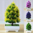thumbnail image 3 of 1Pc Potted Artificial Pine Tree Bonsai Stage Garden Wedding Home Party Decor, 3 of 8
