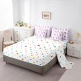thumbnail image 3 of jejeloiu Purple Coquette Bow 7-Piece Twin Bedding Sets Kids,Cute Western Cowgirl Boot Pattern Bedding Comforter Set For Girls,Reversible, 3 of 7