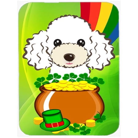 White Poodle St. Patricks Day Mouse Pad  Hot Pad or Trivet price history on PriceWatchPro