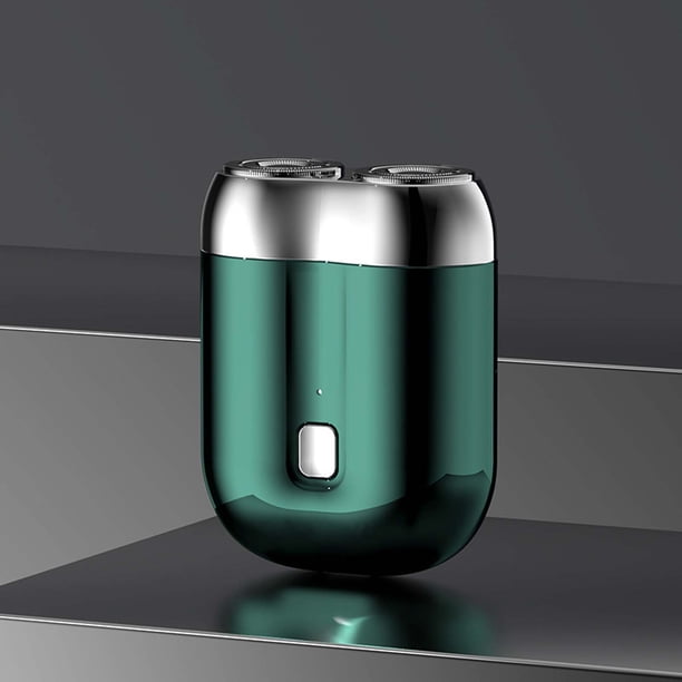 Maquinillas de afeitar para hombres, afeitadora lavable recargable por USB para hombres, mini afeitadora portátil de viaje con cabezal doble.