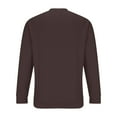 thumbnail image 4 of cocolona Mens Long Sleeve Shirts Button Round Neck Knitted Tops Fall Casual Solid Color Sweatshirts Blouses, 4 of 7
