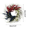 thumbnail image 3 of Lilgiuy Clearance Independence Day Wreath, Summer Front Door Wreath, Red, White, Blue Simulated Ears, Decorated On July 4 In The United States Holiday Gifts, 3 of 5