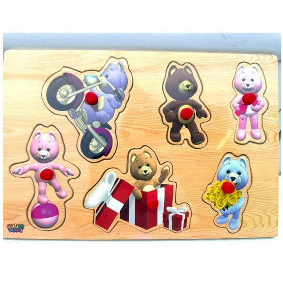 Colortech Bears at play wood puzzle