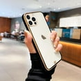 thumbnail image 4 of for iPhone 14 Pro Max Case Cute Clear Luxury Plating Bumper Slim Fit Shockproof Camera Lens Protection Soft TPU Silicone Electroplated Phone Case Cover for iPhone 14 Pro Max 6.7 inch, Black, 4 of 8