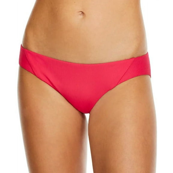 Becca CHERRY Fine Line American Fit Ribbed Bikini Swim Bottom, US Small