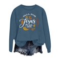 thumbnail image 4 of Fgnfyis Sweat à Capuche à Manches Longues et Col Rond Imprimé à la Mode pour Femmes, Bleu m, 4 of 4