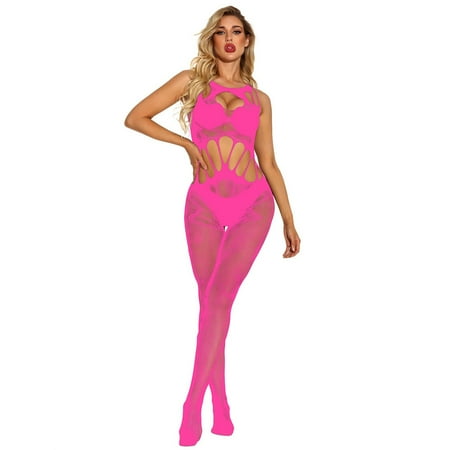 

Corashan Lingerie for Women Sexy Women Fishnet Babydoll Lingerie Underwear Nightwear Sleepwear BodySuit Sexy Lingerie for Women（Buy two and Get One Stickers Free）