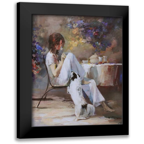 Haenraets, Willem 12x14 Black Modern Framed Museum Art Print Titled - Waiting for….