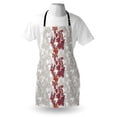 thumbnail image 3 of Floral Apron Romantic Boho Style Narcissus Magic Magnolia Rose Vibrant Pattern Print, Unisex Kitchen Bib Apron with Adjustable Neck for Cooking Baking Gardening, Black Orange Red Grey, by Ambesonne, 3 of 3
