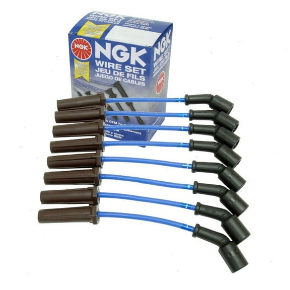 NGK Spark Plug Wire Set compatible with Hummer H2 6.0L V8 2003-2007 - 9.2" Leads