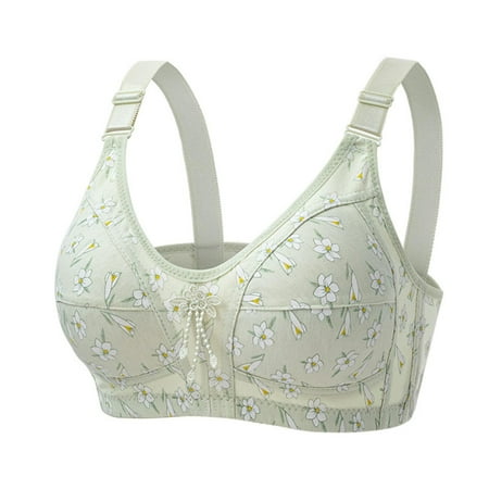 Blczomt Bras for Women Plus Size Clearance Comfort Balconette Green Full Coverage Bralette Bra