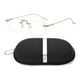 thumbnail image 2 of Gafas de juego con lentes planas, antiluz azul, montura transparente, modernas oro rosa, 2 of 9