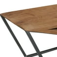 thumbnail image 6 of DecMode Wood Open Diagonal Frame Bench, Brown, 6 of 16