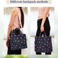 thumbnail image 4 of FORMRS Womens Corduroy Tote Bag Crossbody Shoulder Handbag with Pocket, Red Fireworks Pattern, 4 of 7