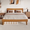 thumbnail image 3 of Phoenix Queen Solid Wood Platform Bed with Twin XL Trundle in Light Toffee, 3 of 14