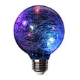 thumbnail image 3 of Feit Electric Fairy LED 1 Watt RGB Crackle Glass Light Bulb, G25, Medium (E26) Base, Non-Dimmable, 3 of 7