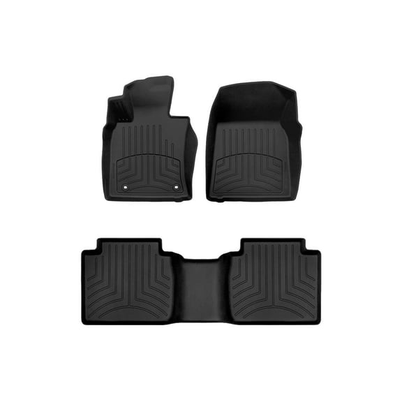 WeatherTech FloorLiner HP Custom Fit Floor Mats compatible with 2018-2024 Toyota Camry Hybrid - 1st & 2nd Row, Black