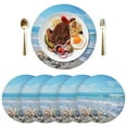 thumbnail image 5 of Ryvnso Conch Seastar on Summer Beach Round Plate Mats Dining Table Placemat Set of 4 for Holiday Decoration, 5 of 7