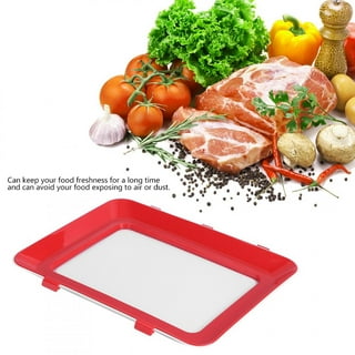  Creative Food Preservation Tray Plastic Preservation Tray,Magic  Elastic Film Buckle Vacuum Seal Keeps Food Fresh,Kitchen Tools Seal Storage  Container,Healthy Helper,2 Pcs