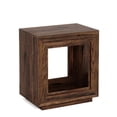 thumbnail image 5 of 24" Square End Table 2-Tier Wooden Sofa Side Table Storage Shelf Rustic Farmhouse Style Rustic Brown For Living Room Bedroom Small Spaces, 5 of 7