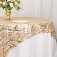 thumbnail image 2 of Efavormart 72"x72" Champagne Wave Embroidered Sequin Table Overlay, Sparkly Square Table Topper, 2 of 6