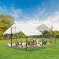 thumbnail image 3 of Large Metal Chicken Coop with Premium Anti-Rust Steel & Anti-Ultraviolet Waterproof Cover, 3 of 6