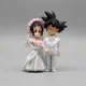 thumbnail image 2 of Figura de Anime de Dragon Ball Son Goku, figurita de boda Lg Goku Chichi Mariage, estatua de escena de 9cm, versión Q, muñeca modelo de Pvc, Juguetes, 2 of 5