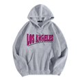 thumbnail image 1 of MKLEKYY Sweater Comb Womens Letter Printed Trendy Cool Fall/Winter Long Sleeved Drawstring Hooded Sweater, 1 of 1