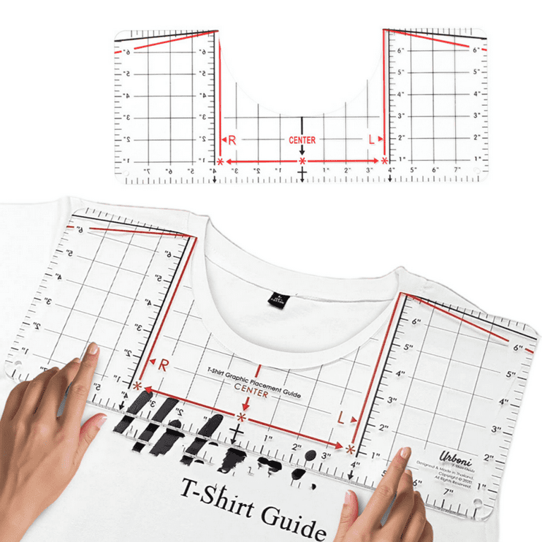 Tshirt Ruler Guide | Tshirt Ruler | Tshirt Ruler Guide for Vinyl | Tshirt Rulers to Center Designs| Shirt Printing, Size: One size, 1 Pack