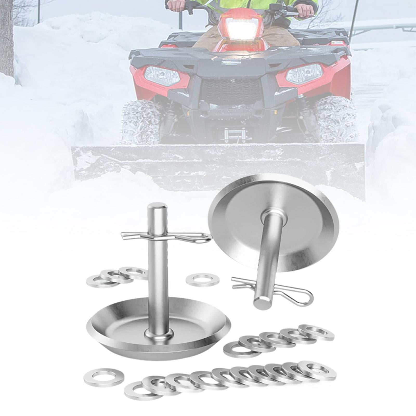 figatia 2Pcs Snow Plow Skid Shoes 2205071 2208864 Accessories for ATV UTV Snow Remove Automotive Parts with Quick Release Cotter Pins with Spacers