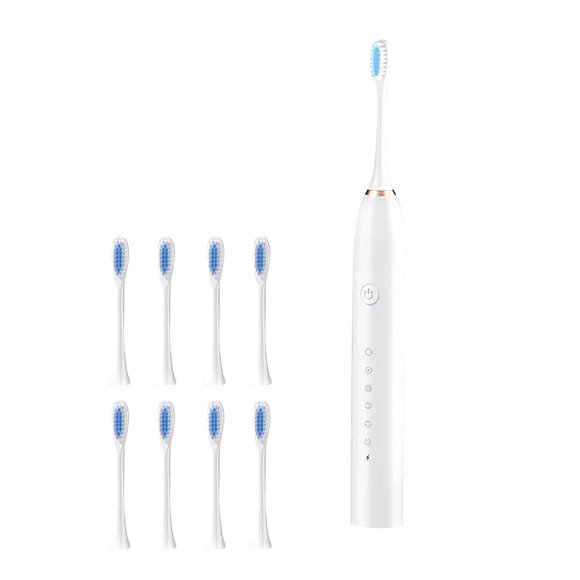 Vwrxbz Sonic Electric Toothbrush 32000 VPM 6 Modes 8 Brush Heads USB Charging Travel