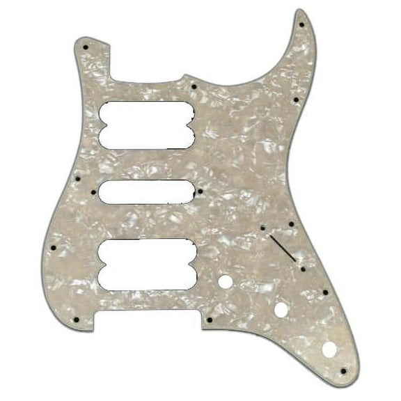 4-Ply Aged White Pearl 11-Hole Mount H/S/H Stratocaster Pickguard