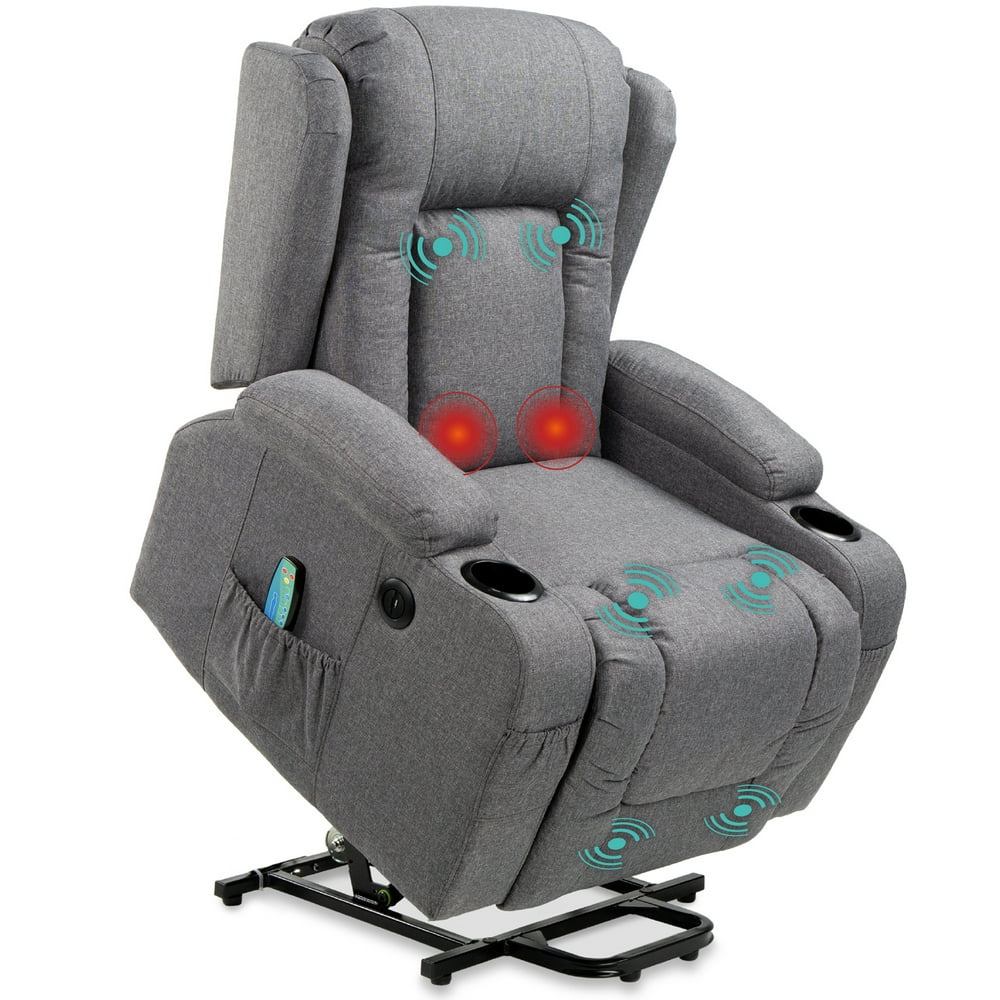 Best Choice Products Electric Power Lift Linen Recliner Massage Chair