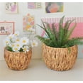 thumbnail image 4 of Woven Straw Flower Pot,Bexikou Seagrass Planters Basket Garden Plant Pot Containers,Water Hyacinth Woven Planters Flower Basket for Indoor Outdoor Plants, 4 of 7