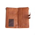 thumbnail image 2 of Cartera de piel para mujer, cartera vintage para mujer, con 15 ranuras para tarjetas, compartimentos para teléfono móvil y cremallera, 2 of 5