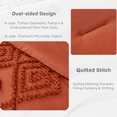thumbnail image 5 of RYNGHIPY Rust Tufted Comforter Set Queen Size 3Pcs Burnt Orange Boho Farmhouse Style Quilt Set Geometric Lightweight Microfiber Bedding Sets with 1 Comforter, 2 Pillowcases (Queen, Burnt Orange), 5 of 8