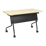 Office Star Products Training Table 4' 48 X 24 Maple Top Black Frame Kd