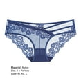 thumbnail image 4 of huanledash Women Underwear Breathable Triangle Low Waist Lace Hollow Out Daily Wearing Women No Trace Briefs for Everyday Wear, 4 of 8