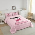 thumbnail image 3 of Erosebridal Letter Initial Z Comforter Sets Queen Size,Kawaii Bow Bedding Queen Comforter Set,Microfiber Reversible Bedding Sets Queen with Comforter,Cow Print Decor,3 Pieces, 3 of 8