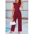 thumbnail image 3 of Mono Enterizo PRETTYGARDEN Rojo Vino con Volantes y Mangas Cap de Talla M, 3 of 6
