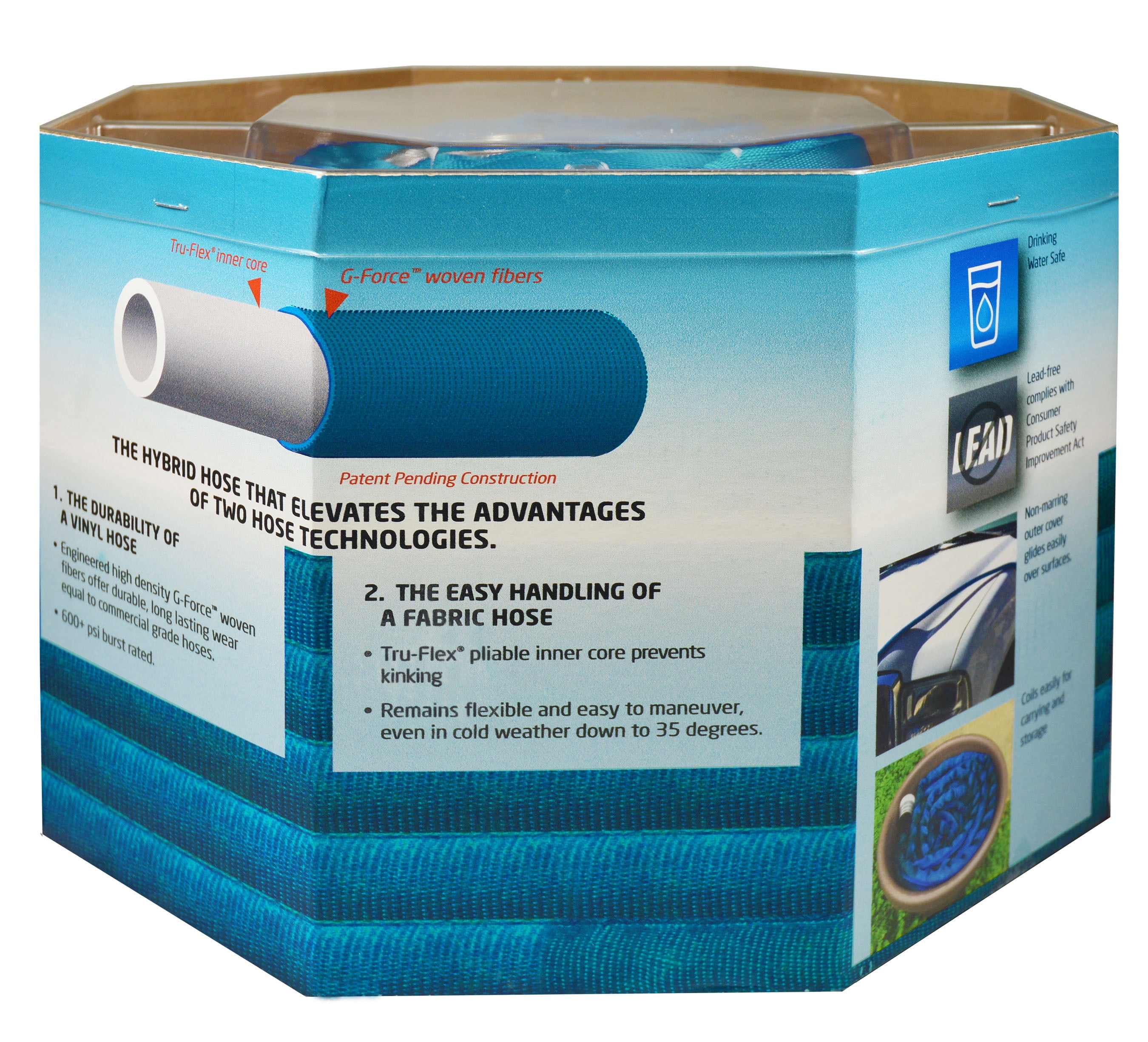 ZERO-G Garden Hose 1/2" x 100' Strong Durable Lightweight Hose w