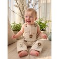 thumbnail image 4 of RUINIXCW Kids Girls Overalls, Sweet Embroidery Flower Corduroy Buckle Closure Pants, 4 of 7