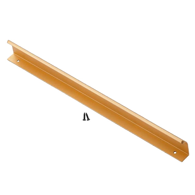 Finger Tab Handle Hogar Cocina Gabinetes Cajones Colección Long Center Oro 400 mm Zulema agarre invisible