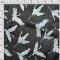 thumbnail image 4 of oneOone Cotton Jersey Light Blue Fabric Asian Japanese Floral Brids With Polka Fabric For Sewing Printed Craft Fabric By The Yard 58 Inch Wide, 4 of 4