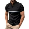 thumbnail image 2 of Fnooota Mens Polo Shirts 2025, Casual Collared Summer Work Short Sleeve Shirts Black Size 3XL, 2 of 8