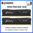 thumbnail image 2 of Kingston BEAST DDR4 RAM 3200MHz 2666MHz 3600 2400MHz 8GB 16GB 4GB Gaming Desktop Memory PC4-25600 PC4-19200 288Pin DIMM DDR4 RAM, 2 of 4