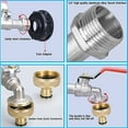 thumbnail image 4 of IBC Tank Tap 1000L, Double Brass Tap with 1/2" IBC Water Tank Adapter, 60MM (1/2) Coarse Thread., 4 of 5