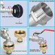 thumbnail image 4 of IBC Tank Tap 1000L, Double Brass Tap with 1/2" IBC Water Tank Adapter, 60MM (1/2) Coarse Thread., 4 of 5